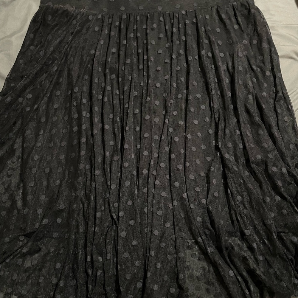 Torrid black polka dot tulle skirt